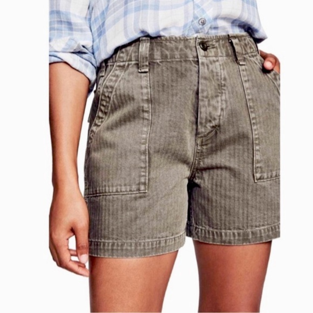 Faherty Women’s Tara Short High-Rise Shorts in Hawkeye Green Size 24 NEW